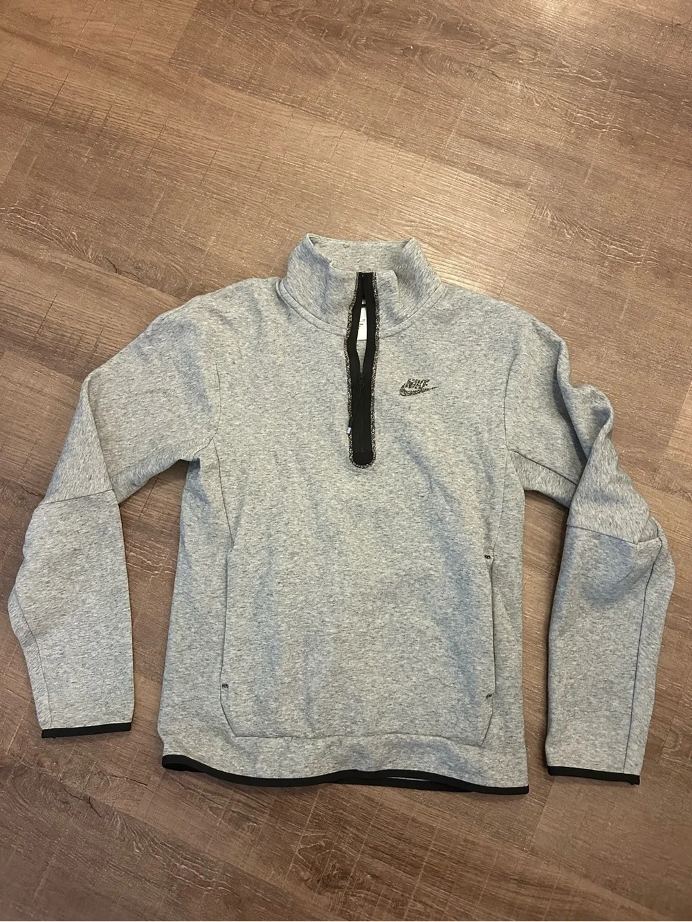 Nike Gray Quarter-Zip Pullover Sweatshirt